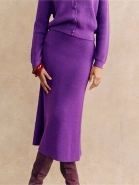 Sezane Naelle Skirt Purple Size Small NWOT